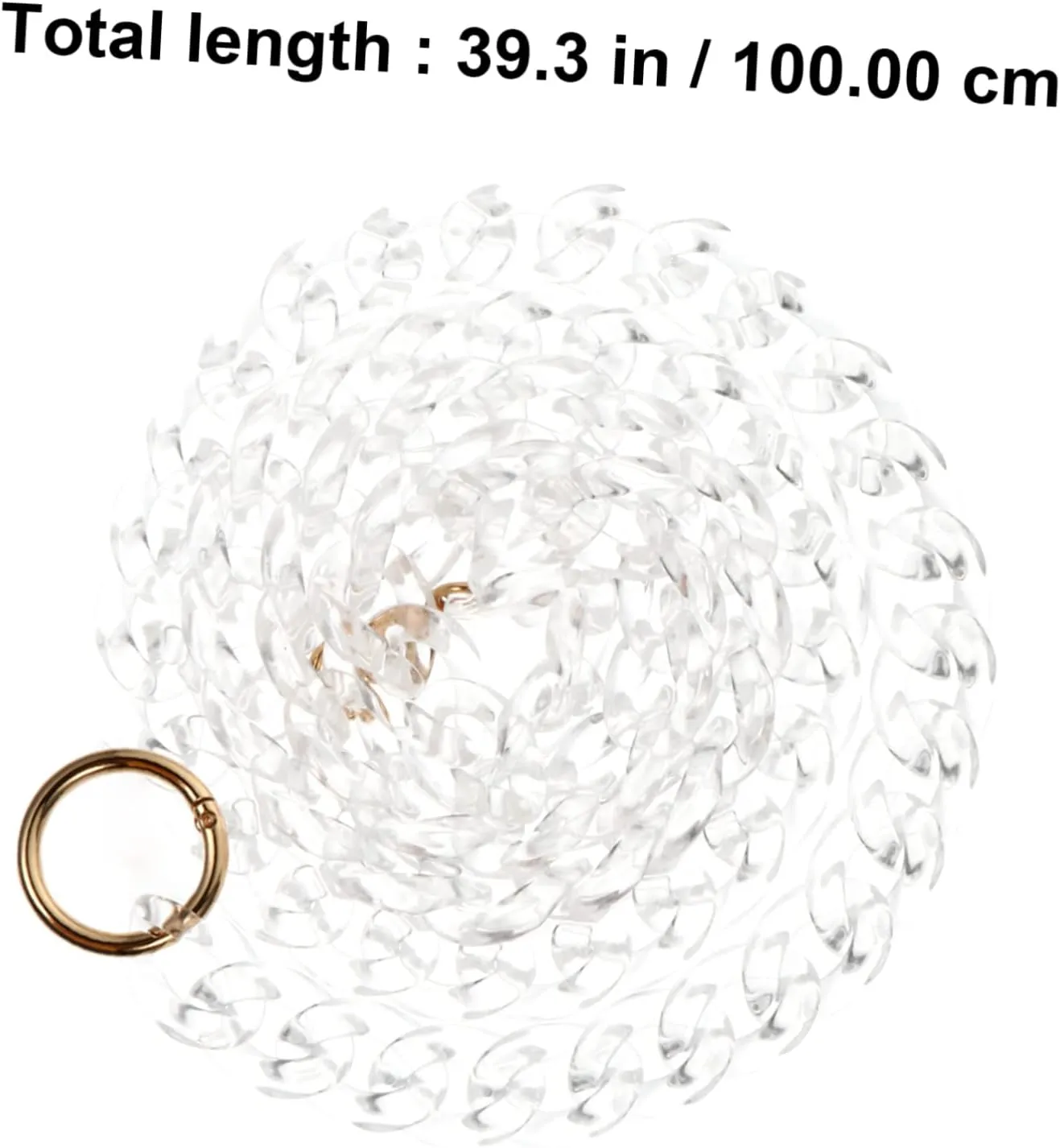 Gadpiparty 1Pc Chic Acrylic Bag Chain Accessory for Women Transparent Spring Buckle Versatile Handbag Strap for Handbags Shoulder Bags Stylish Durable Replacement