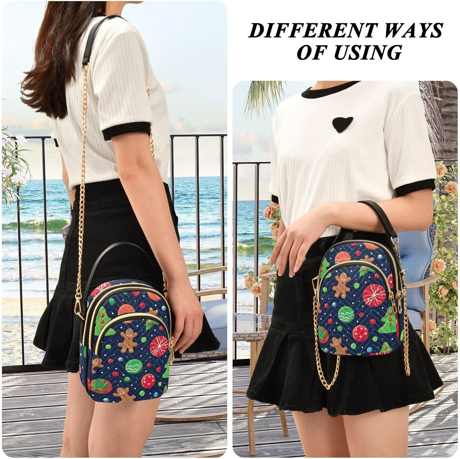 GAIGEO Autumn Maple Leaves Women's Crossbody Handbags, Removable Strap Crossbody Bag, Summer Crossbody Purse