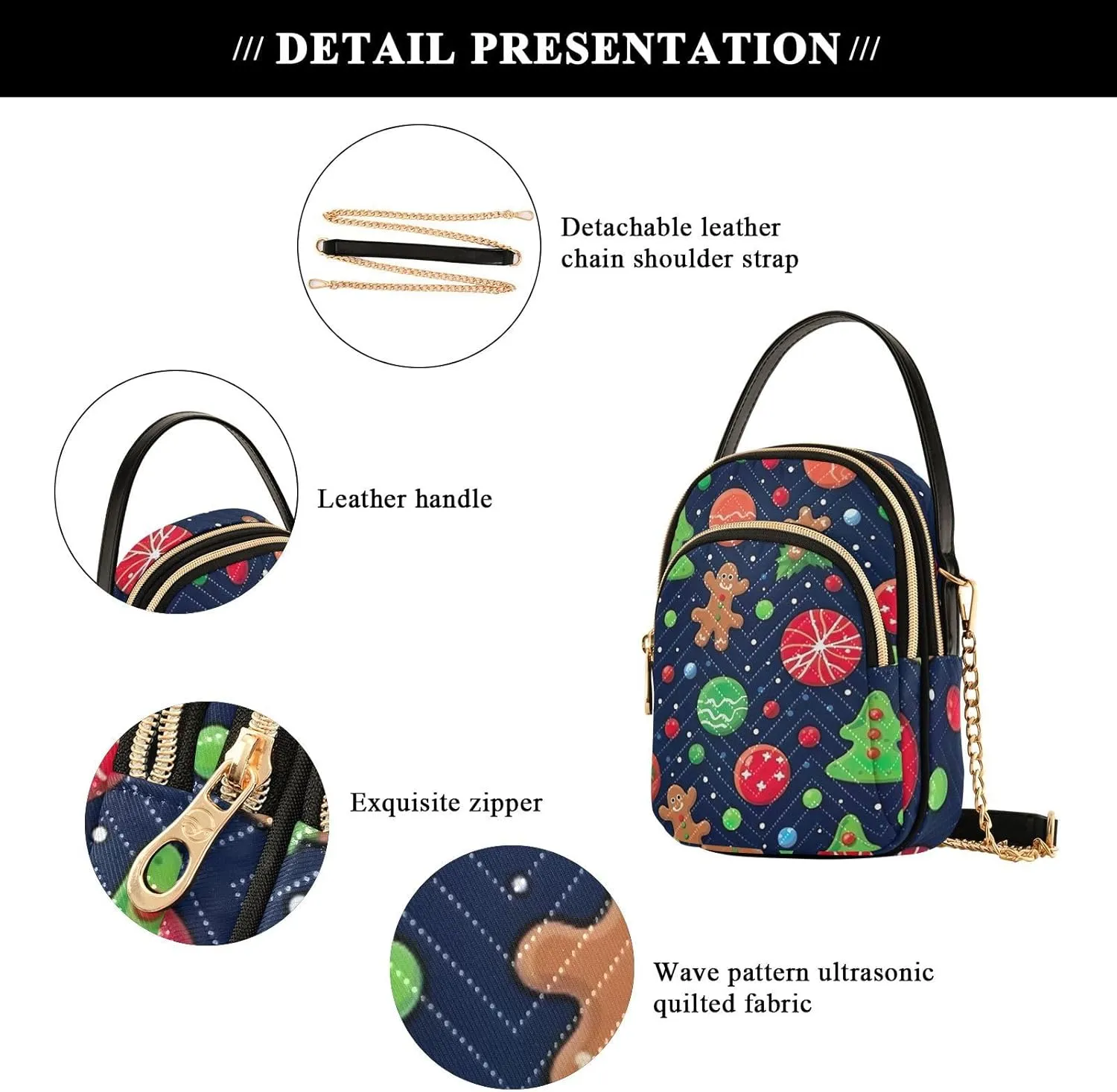 GAIGEO Autumn Maple Leaves Women's Crossbody Handbags, Removable Strap Crossbody Bag, Summer Crossbody Purse