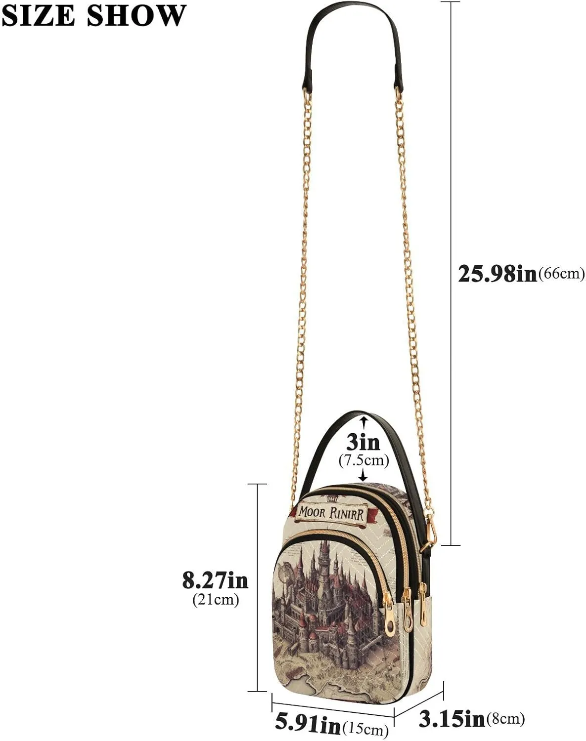 GAIGEO Fantasy World Flower Sea Crossbody Bag with Strap, Lady Crossbody Bag, Crossbody Bag Purse for Women