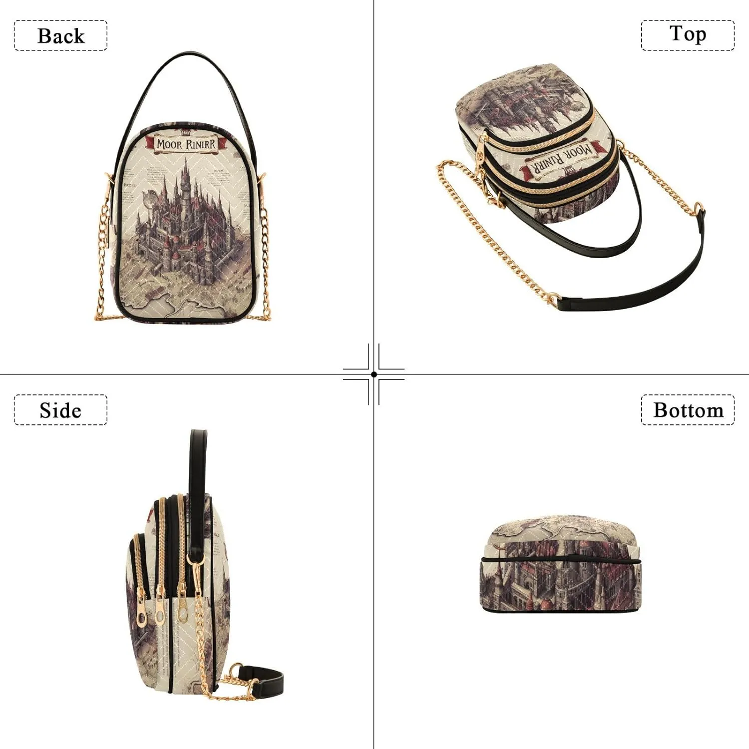 GAIGEO Fantasy World Flower Sea Crossbody Bag with Strap, Lady Crossbody Bag, Crossbody Bag Purse for Women