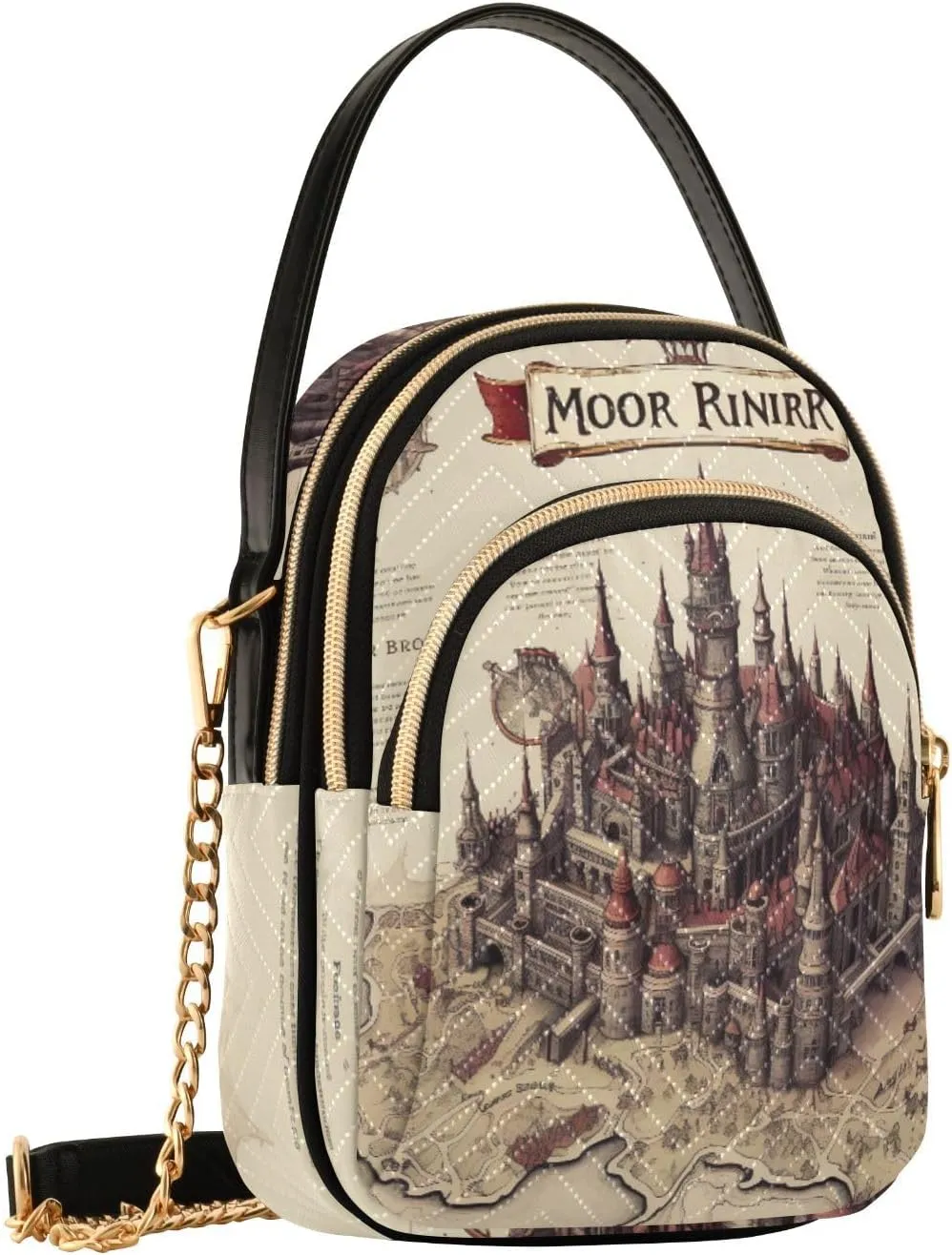 GAIGEO Fantasy World Flower Sea Crossbody Bag with Strap, Lady Crossbody Bag, Crossbody Bag Purse for Women