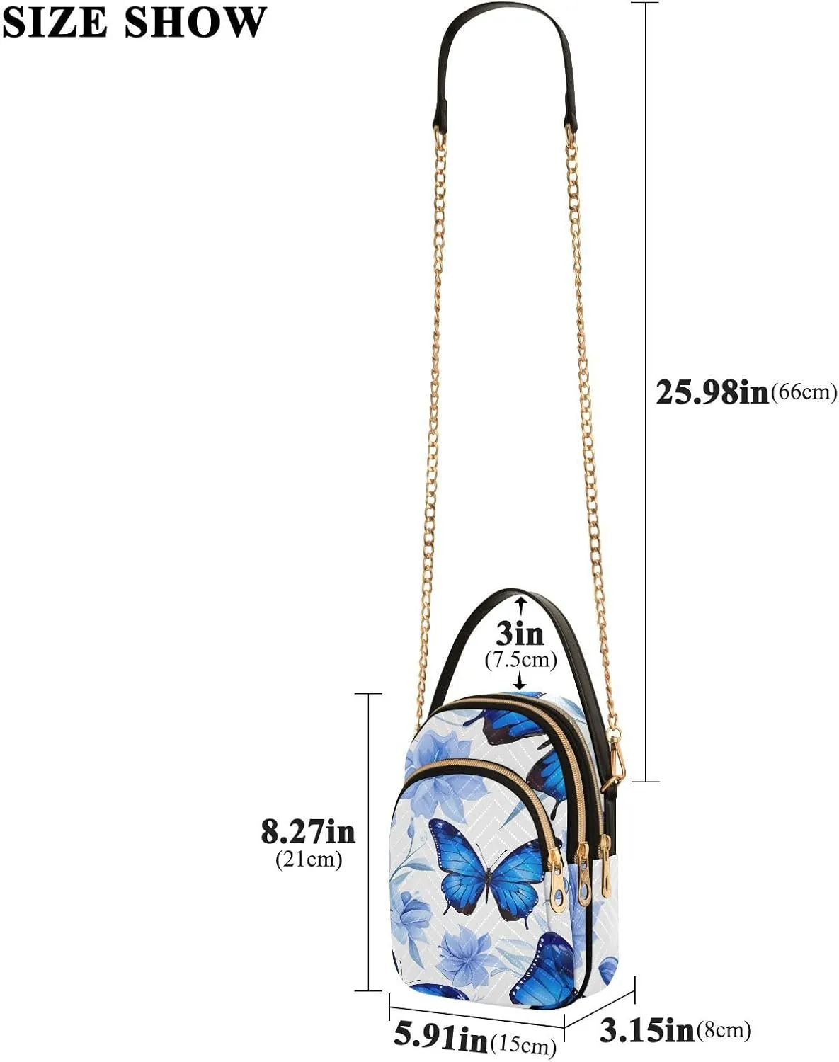 GAIGEO Flowers on a Light Green Crossbody Purse with Long Strap, Shoulder Handbag, Crossbody Bag for Woman