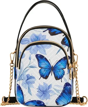 GAIGEO Flowers on a Light Green Crossbody Purse with Long Strap, Shoulder Handbag, Crossbody Bag for Woman