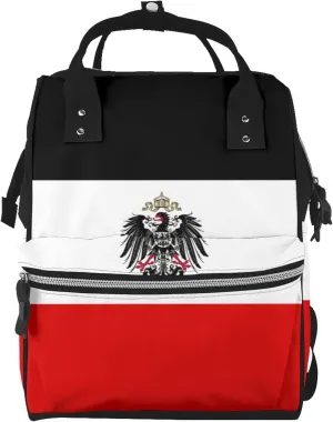 German Empire Flag Large Capacity Mummy Maternity Bag Multifunctional Diaper Backpack 3D Print Travel Backpack
