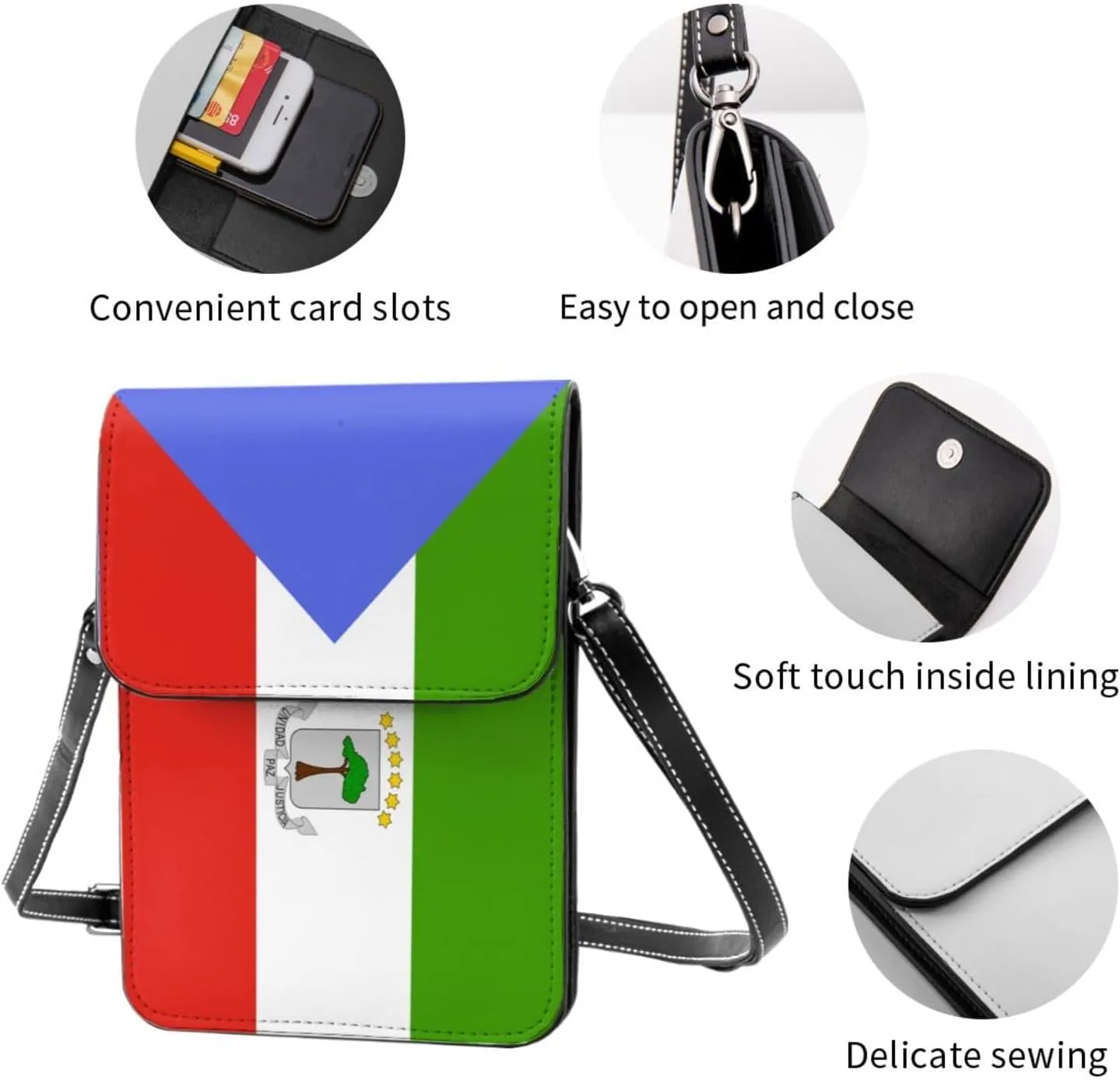 German Germany Flag Small Crossbody Purse Cell Phone Bag for Women