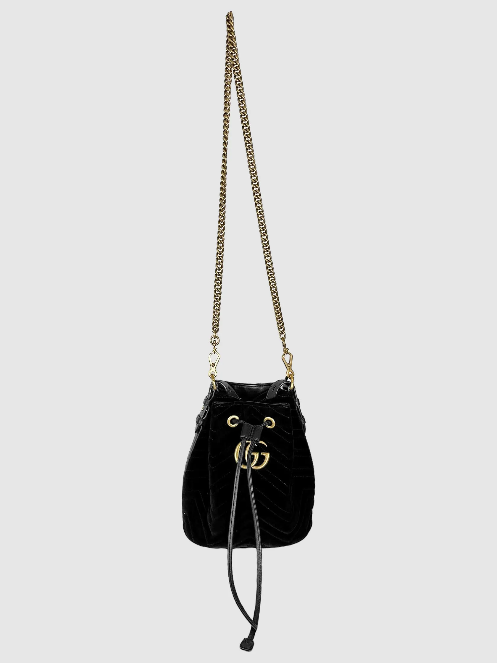 GG Marmont Chevron Bucket Bag