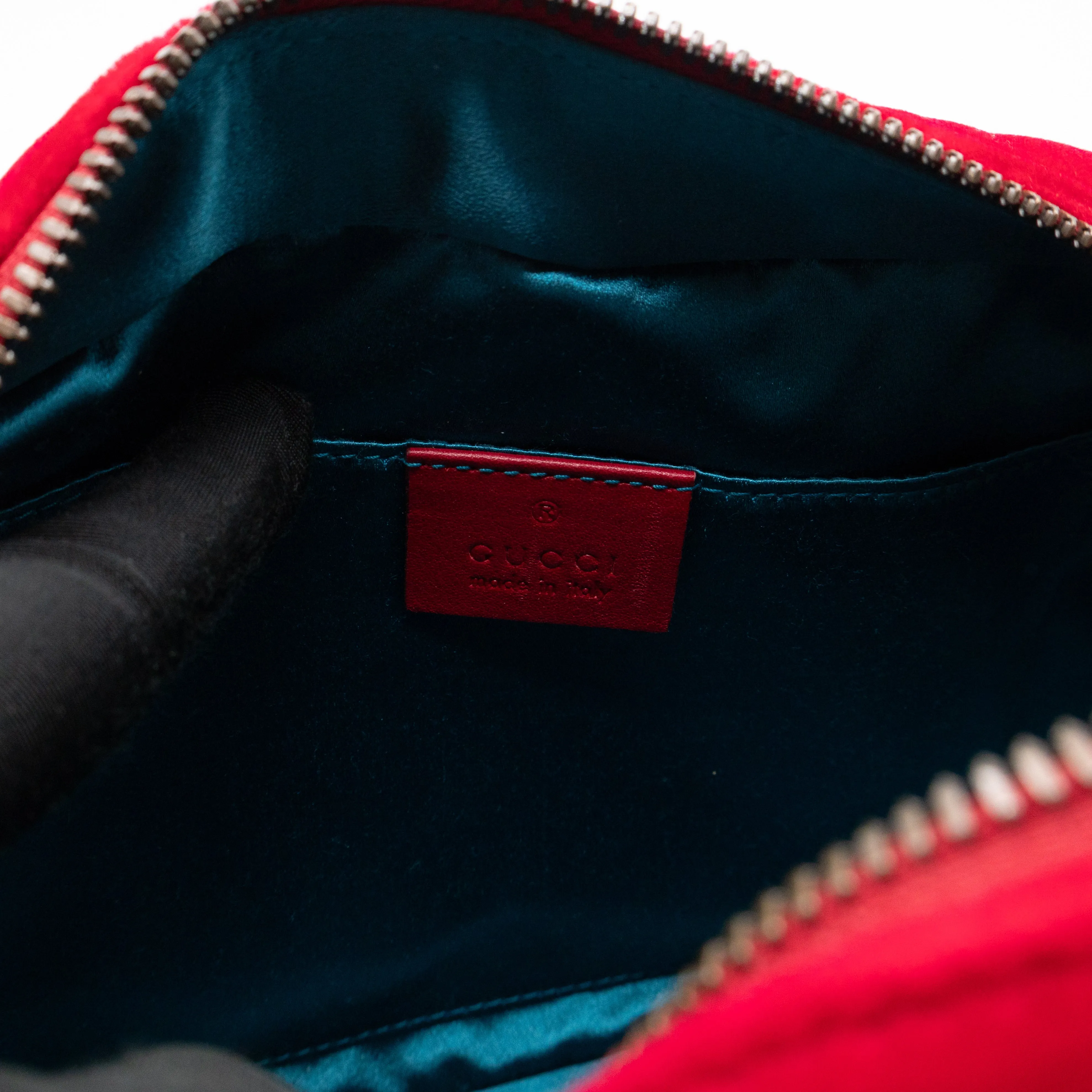 GG Marmont Small Camera Bag Red Velvet Aged Gold