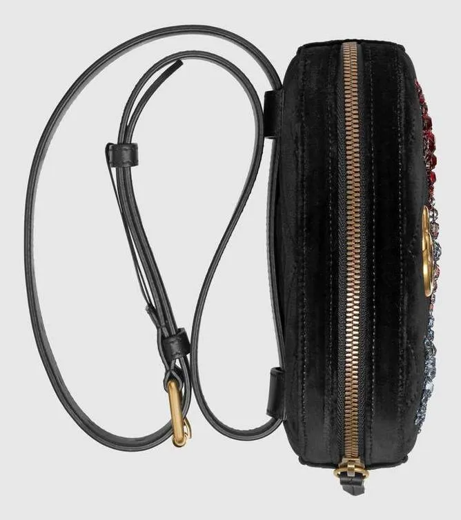 GG Marmont Velvet Belt Bag