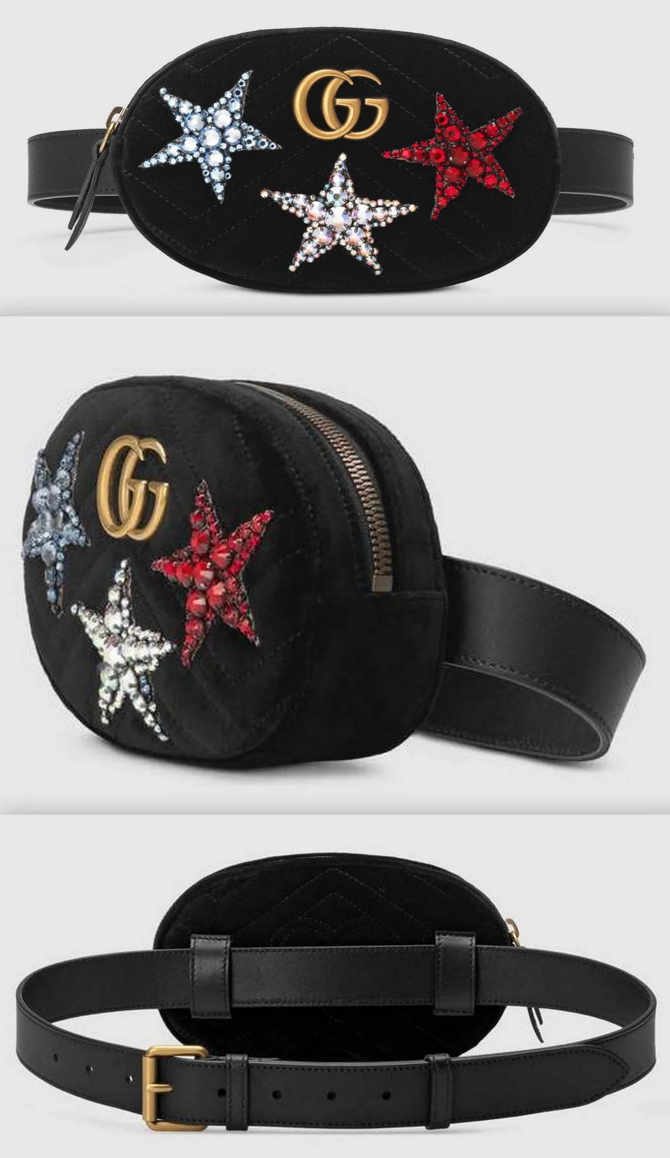 GG Marmont Velvet Belt Bag
