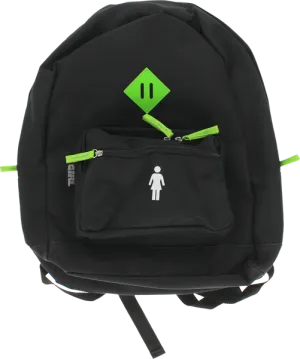 GIRL SCHOOL YARD BACKPACK BLACK/NEON