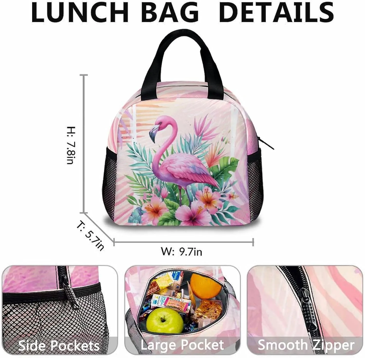Girls Backpacks, Flamigo Backpack for Kids 3-10, Flamigo Gift, Set of 3 17 Inch Casual Elementary Kindergarten Bookbag Matching Combo for Travel School Hiking Picnic