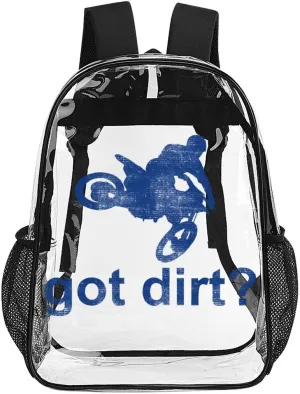 Got Dirt Bike Clear Shoulders Bag Unisex Backpack for Camping Hiking Travel