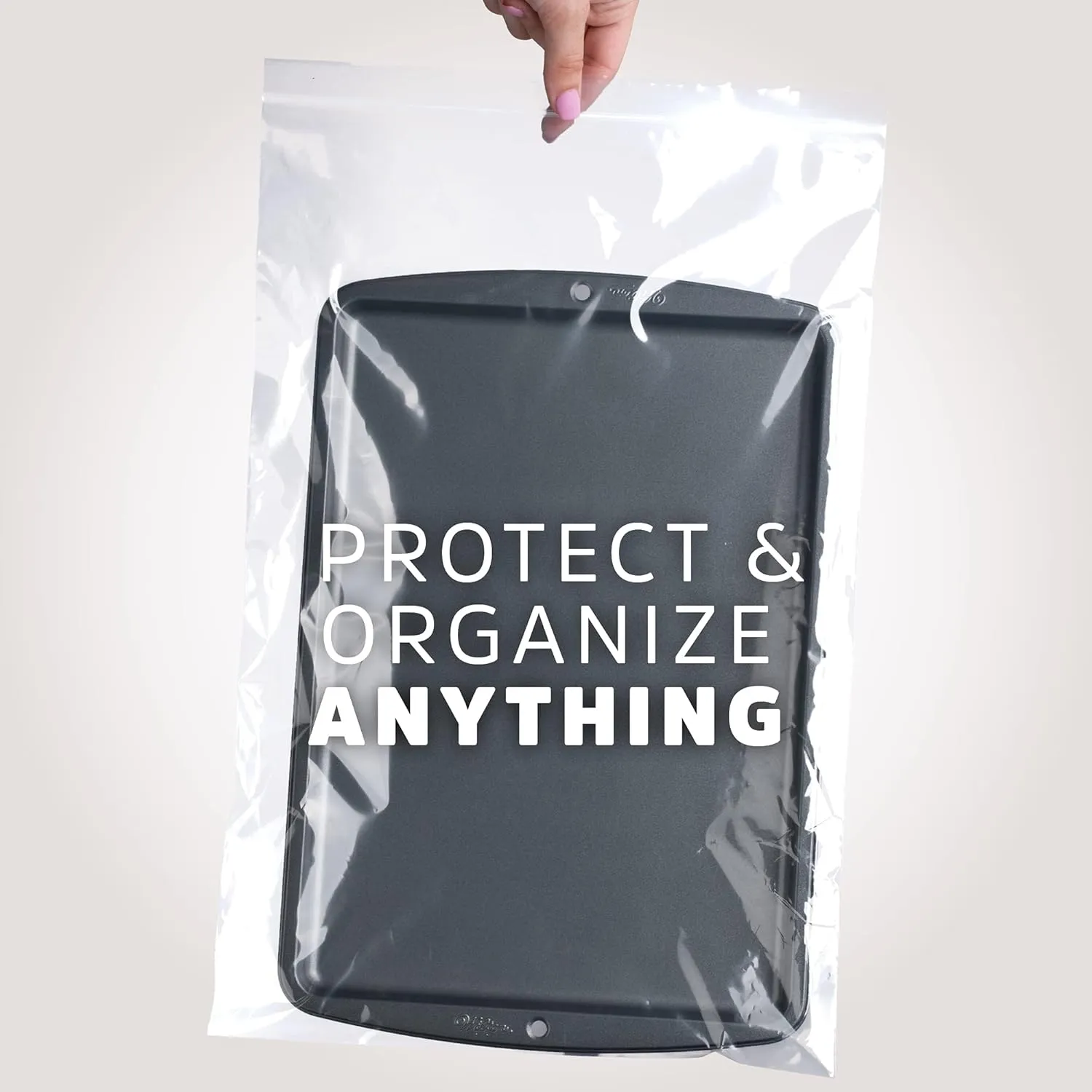 GPI Case of 1000, 13" x 18" Clear Plastic Reclosable Zip Bags - Bulk 2 Mil Thick Strong & Durable Poly Baggies with Resealable Zip Top Lock for Travel, Storage, Packaging & Shipping.