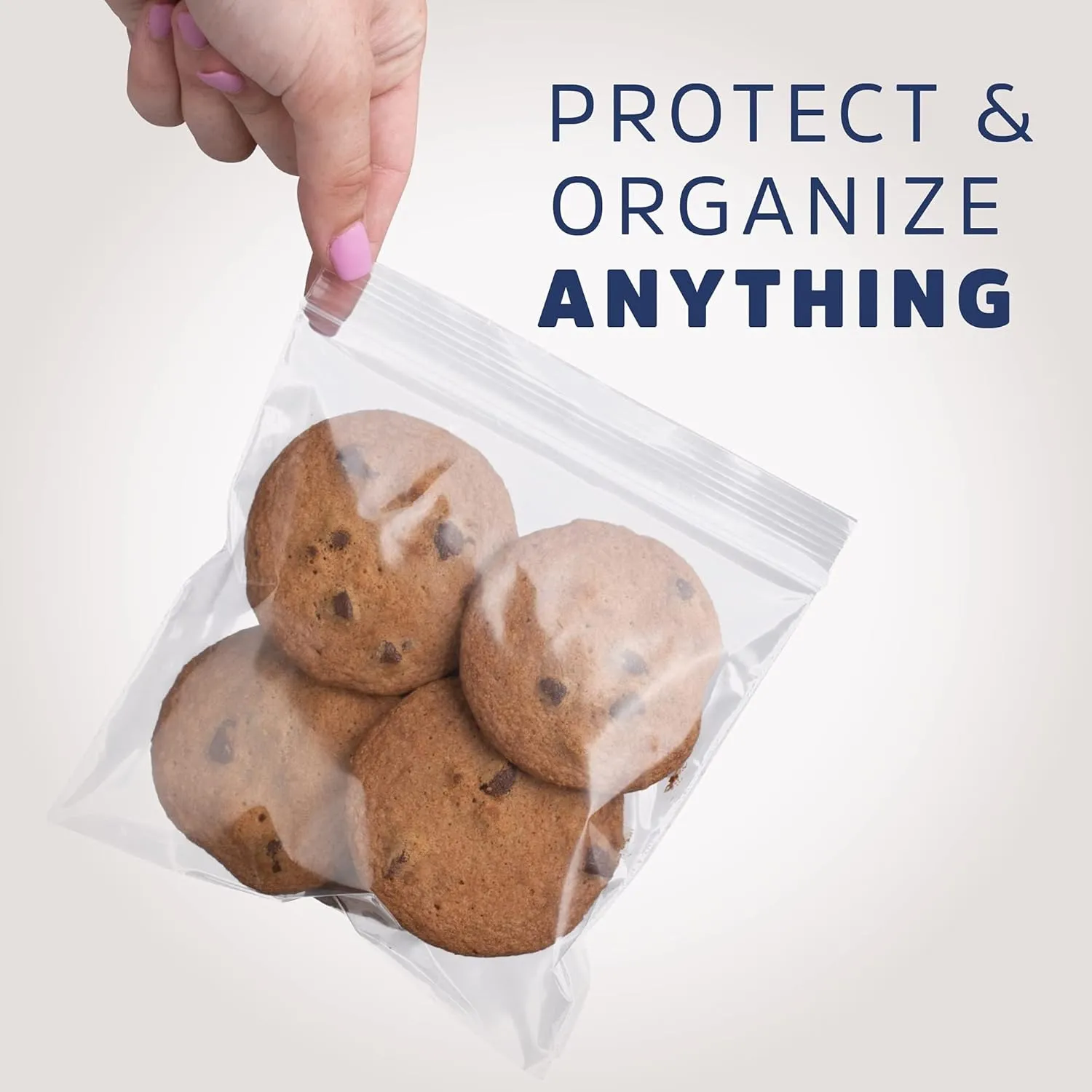 GPI - PACK of 500 5" x 5" CLEAR PLASTIC RECLOSABLE ZIP BAGS - Bulk 2 mil Thick Strong & Durable Poly Baggies with Resealable Zip Top Lock for Travel, Storage, Packaging & Shipping.