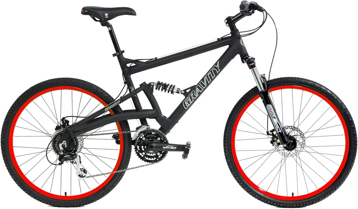 Gravity FSX 2.0 Dual Full Suspension Mountain Bike Disc Brakes Acera Suntour
