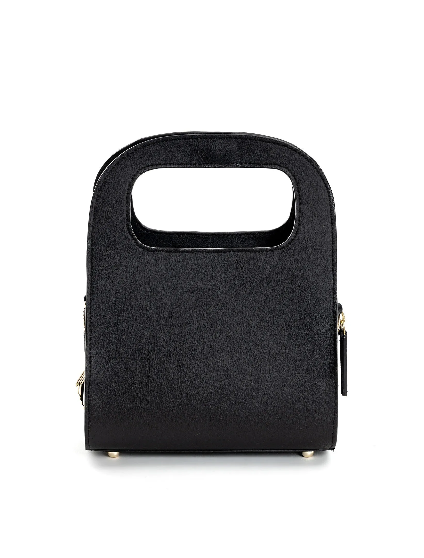 Green Hermitage Aphrodite Vegan Leather Satchel/Crossbody Bags (Black)