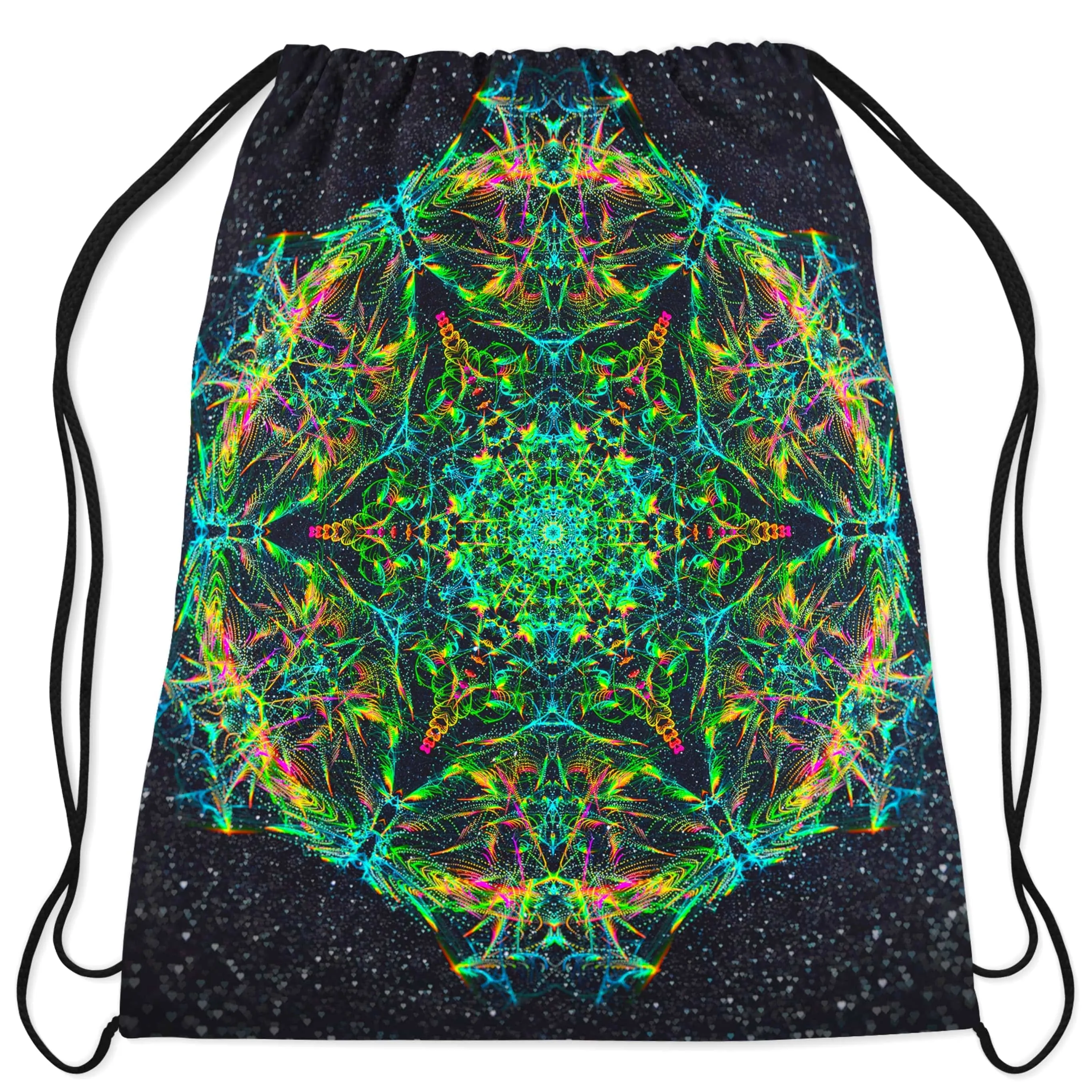 Green Prism Drawstring Bag