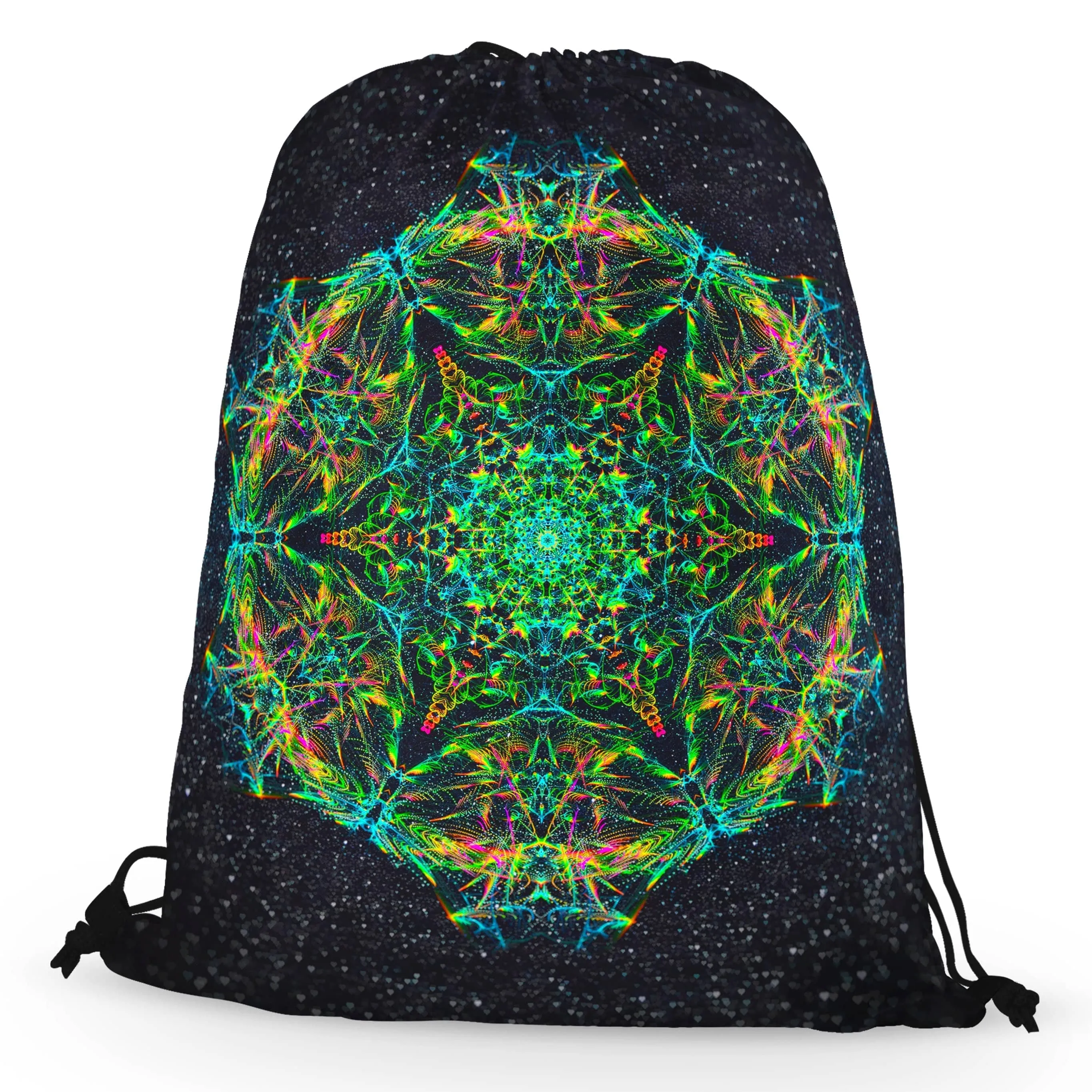 Green Prism Drawstring Bag