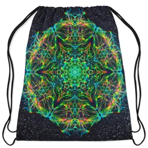 Green Prism Drawstring Bag