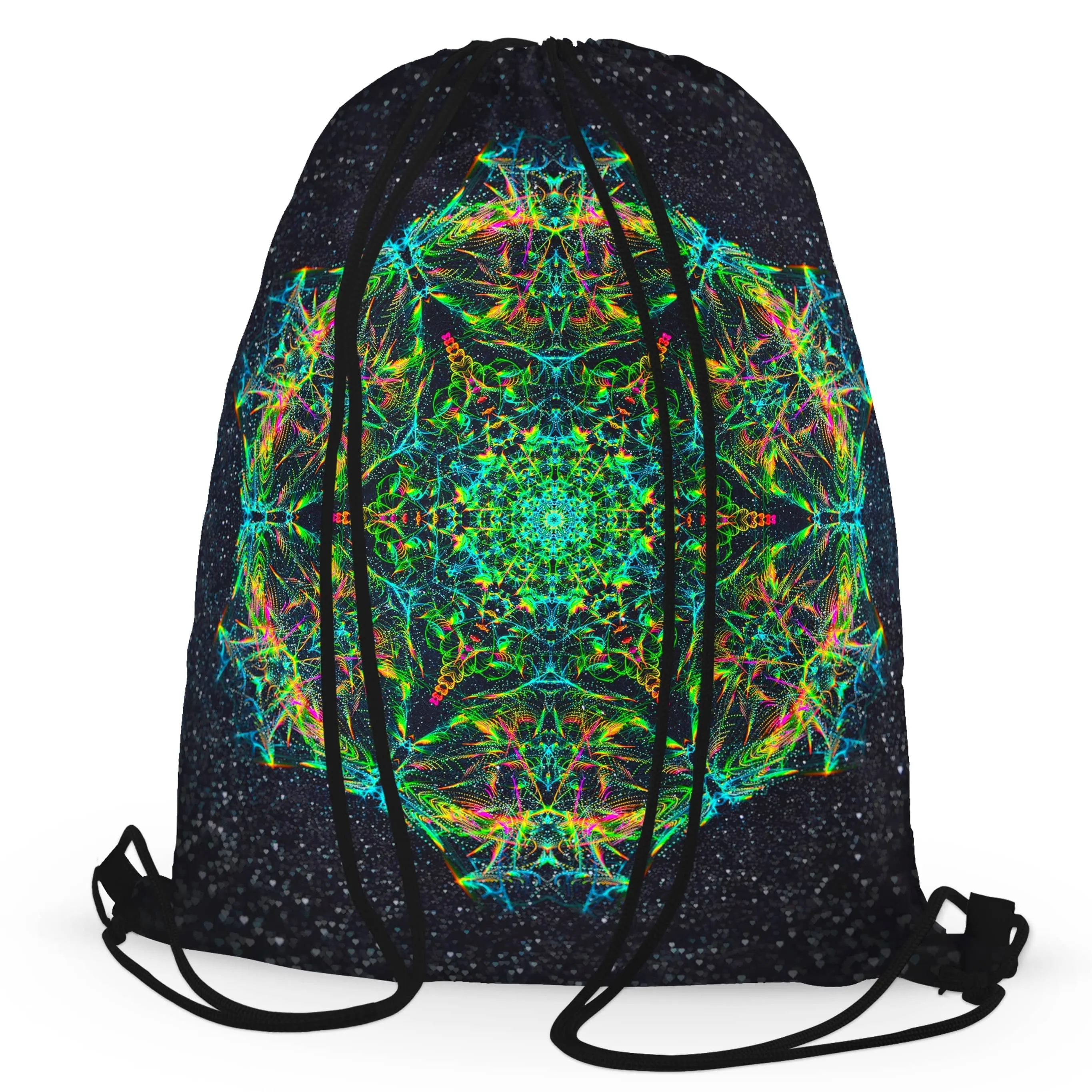 Green Prism Drawstring Bag