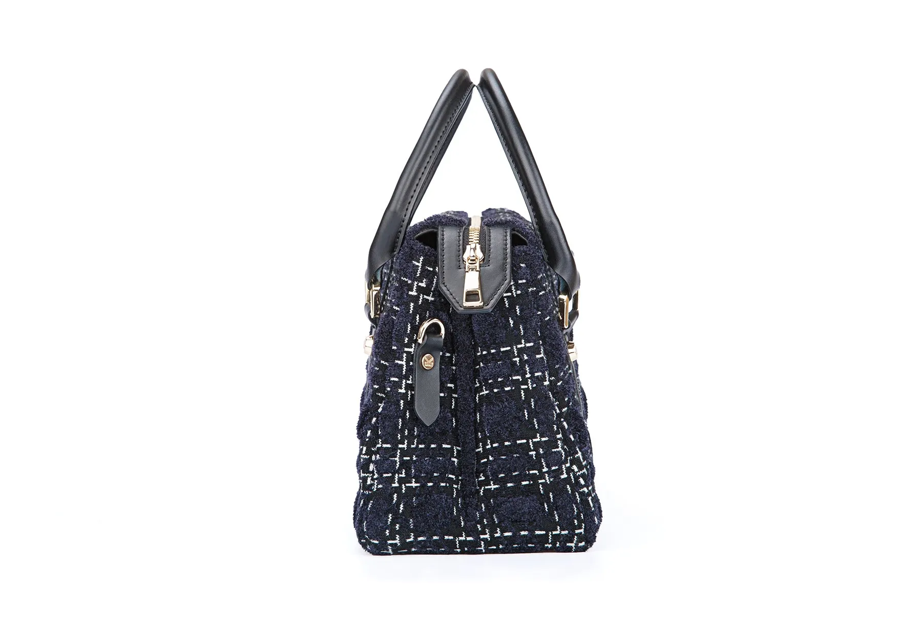 Grunge Check Crossbody Bag Royal Blue