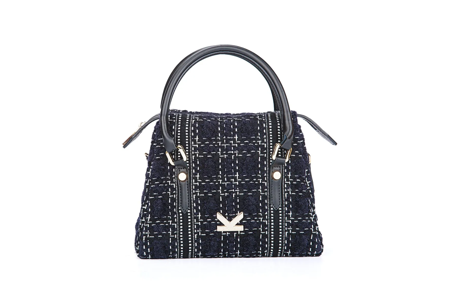 Grunge Check Crossbody Bag Royal Blue