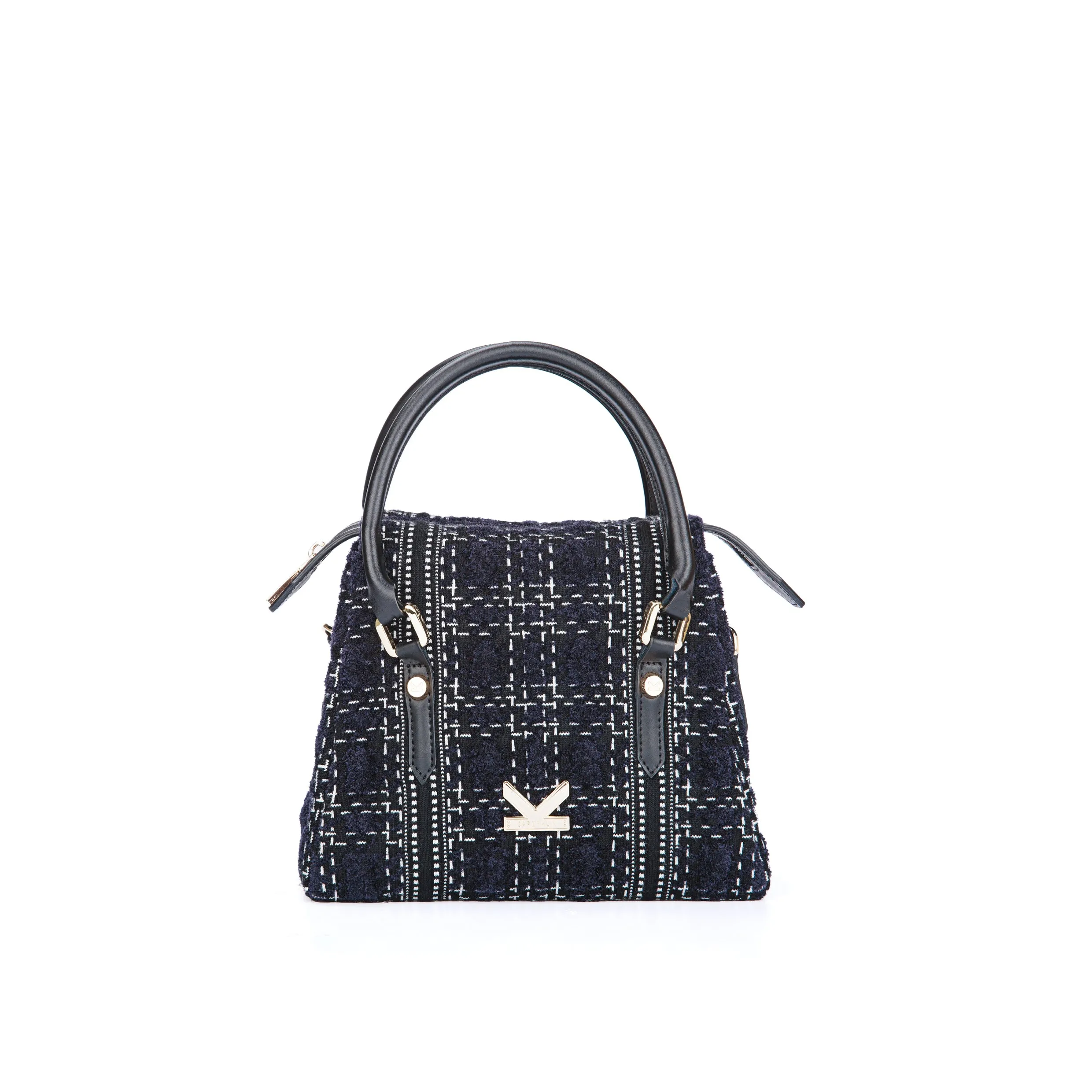 Grunge Check Crossbody Bag Royal Blue