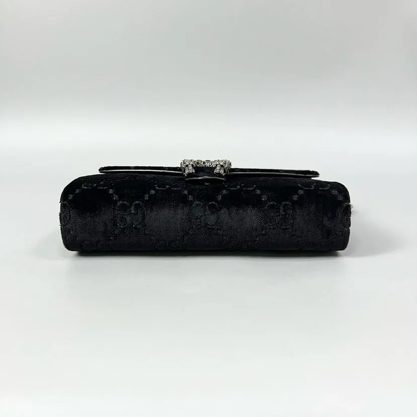 Gucci Dionysus Black Velvet WOC Crossbody Bag