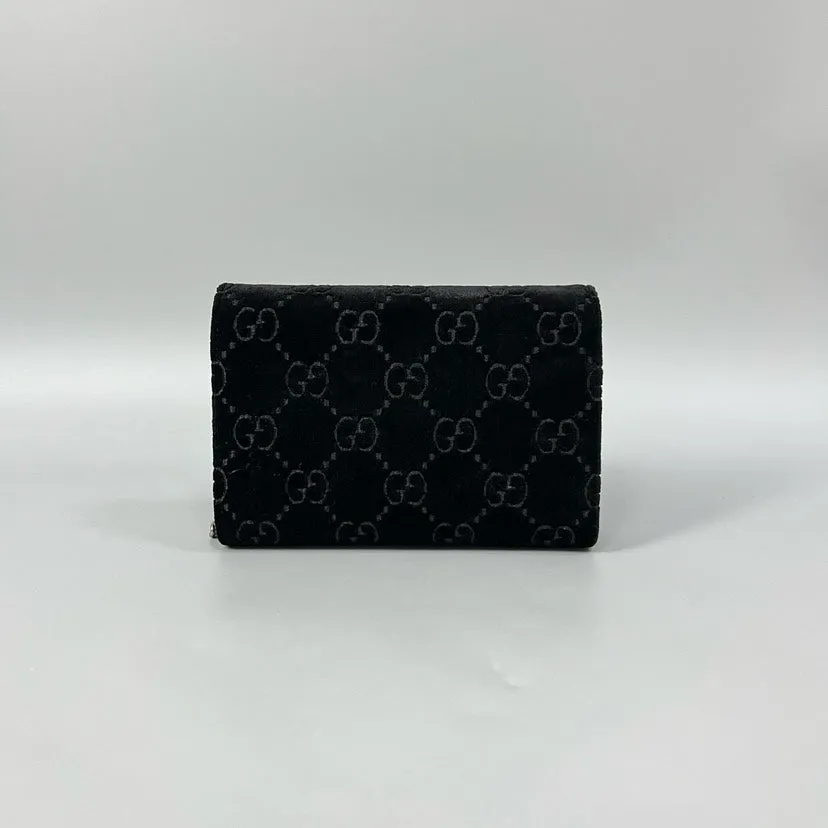 Gucci Dionysus Black Velvet WOC Crossbody Bag