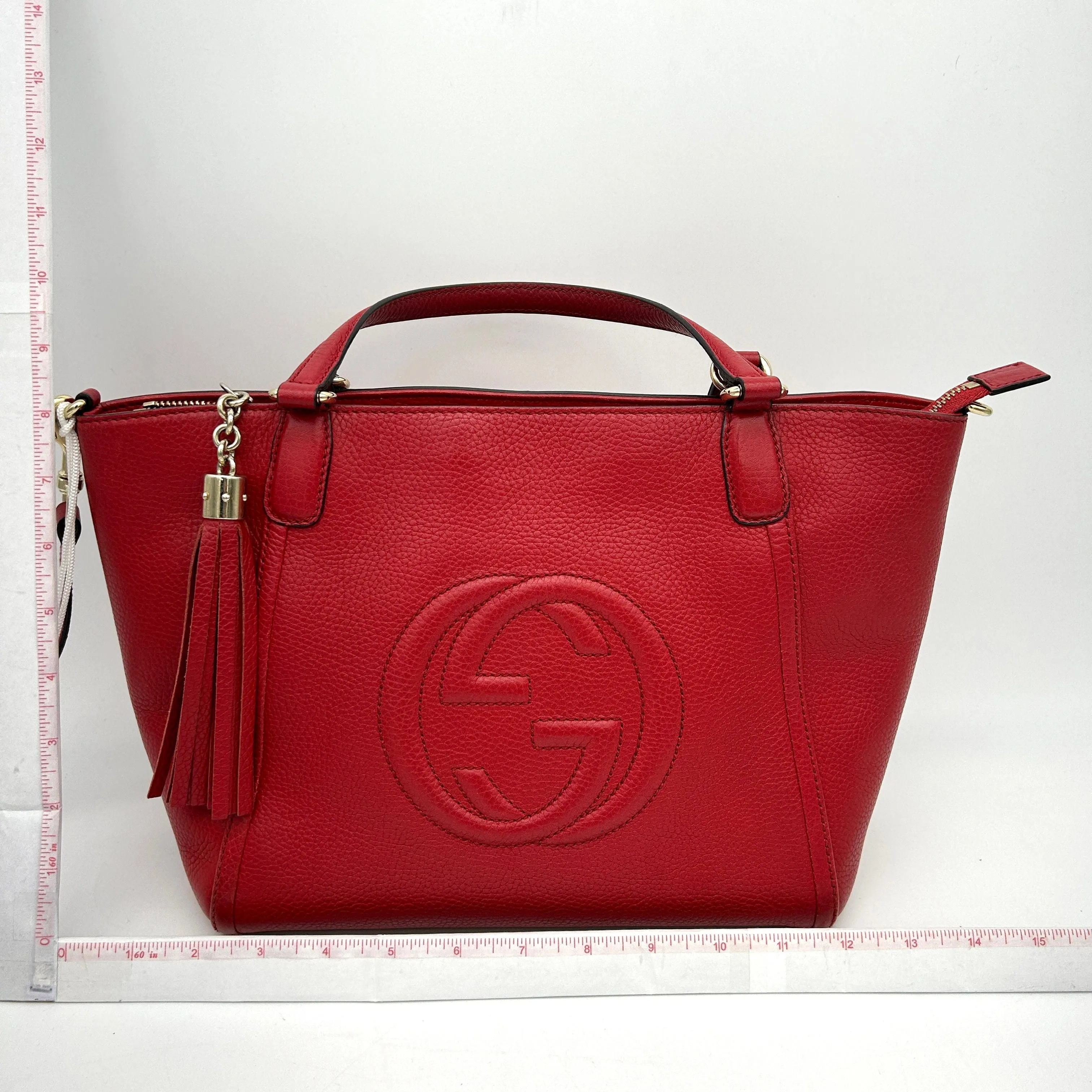 Gucci Interlocking G Soho - Red Totes, Handbags LA13611