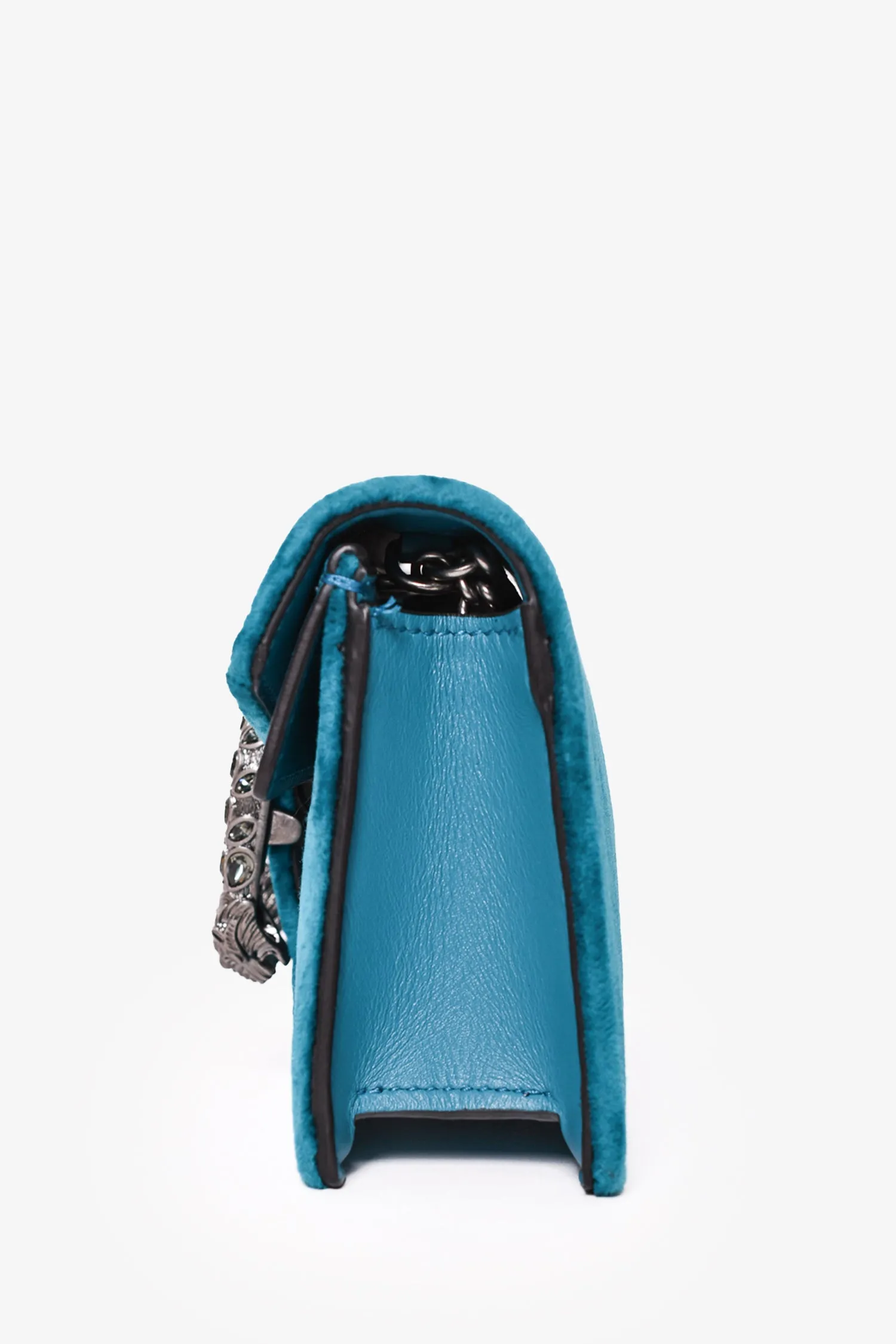 Gucci Teal Velvet Mini Dionysus Crossbody Bag