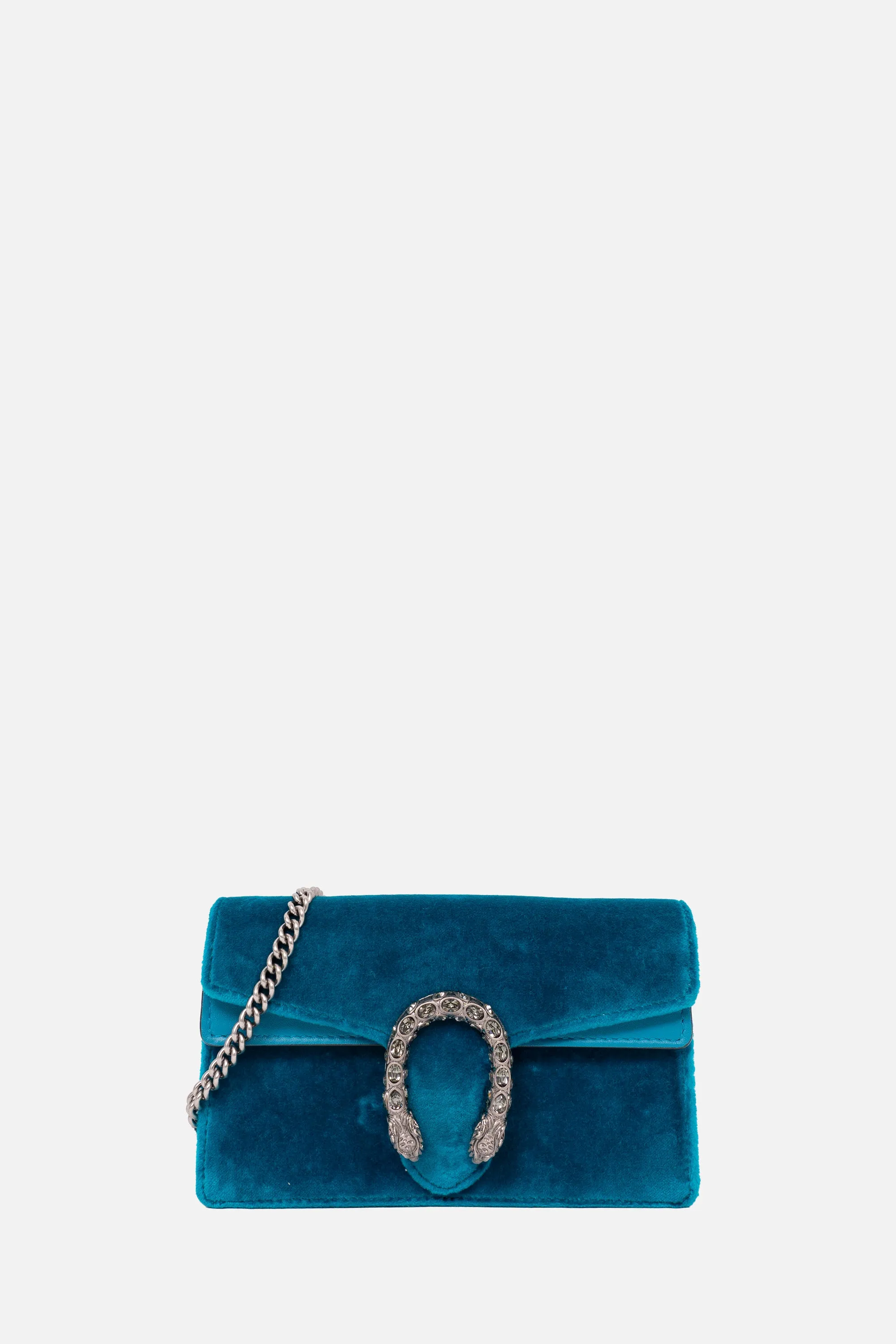 Gucci Teal Velvet Mini Dionysus Crossbody Bag