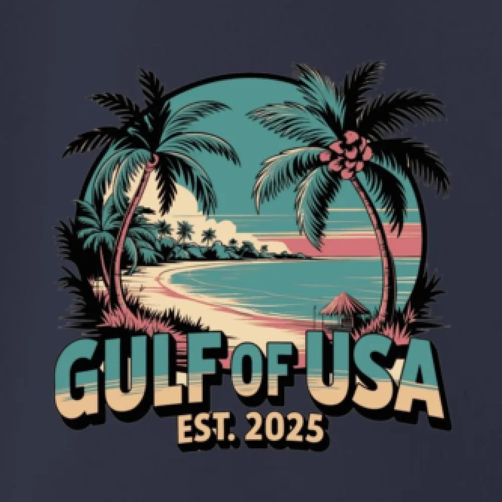 Gulf of The USA Est 2025 Funny USA President Quote Mexico Political Men's T-Shirt