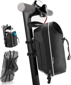 GXCROR Electric Scooter Bag 2L Large Capacity, Waterproof Front Hanging Storage Bag, Portable Handlebar Bag for Carrying Phone, Bottle, Charger Tools