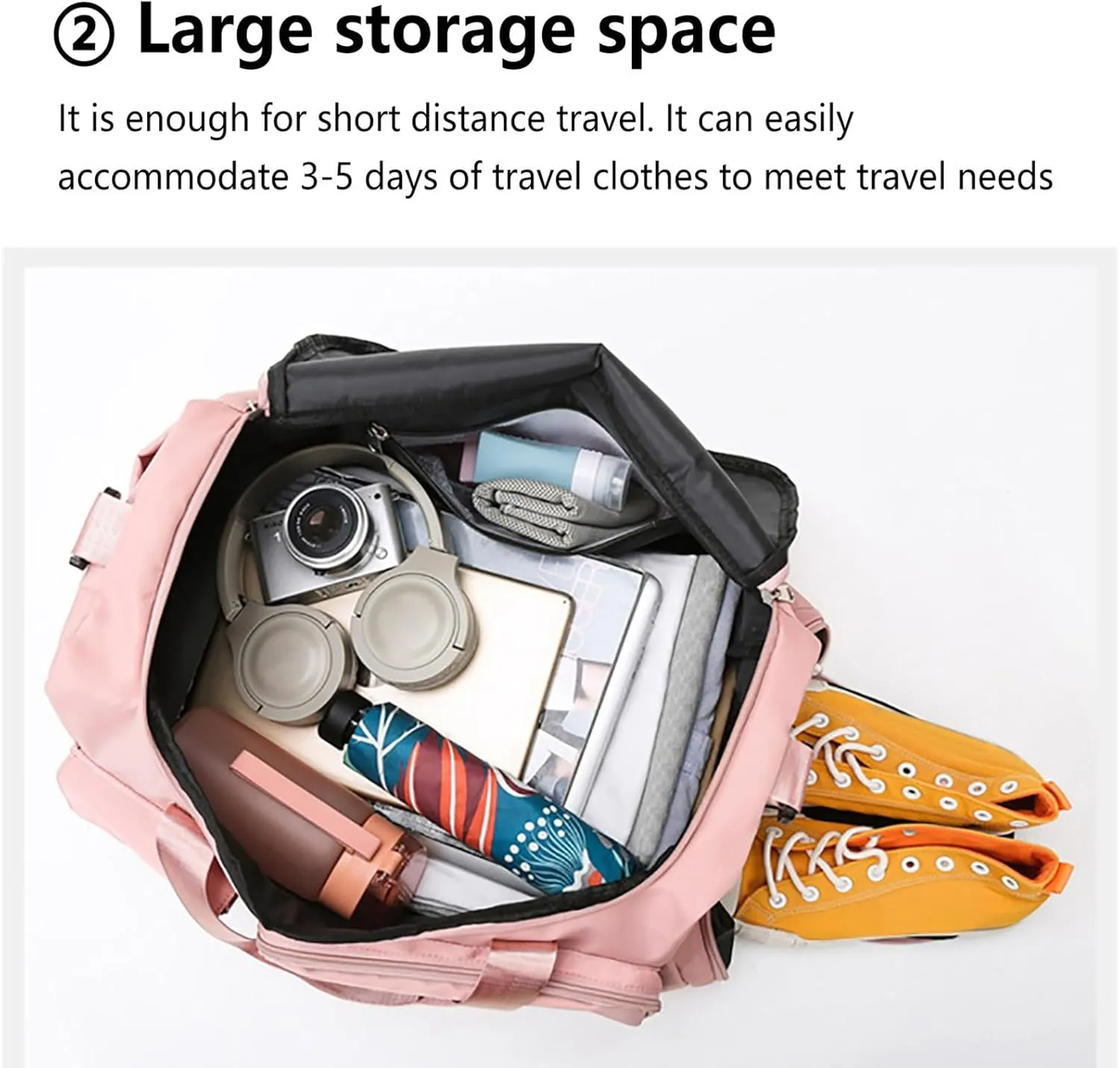 Gym Bag Women with Shoes Compartment,28L Travel Duffel Bags,Reusable Duffle Bag for Workout Yoga Travel Sports