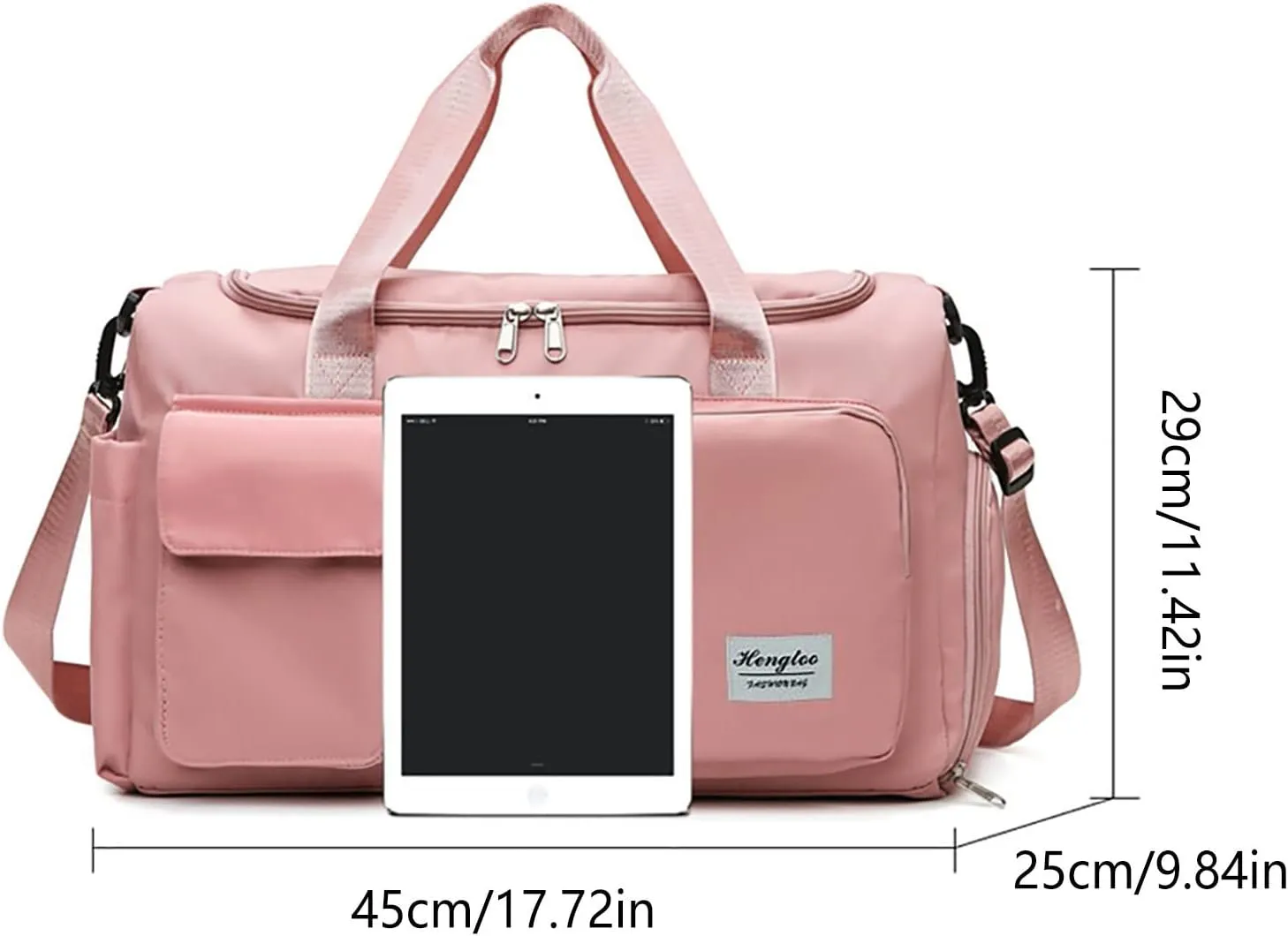 Gym Bag Women with Shoes Compartment,28L Travel Duffel Bags,Reusable Duffle Bag for Workout Yoga Travel Sports