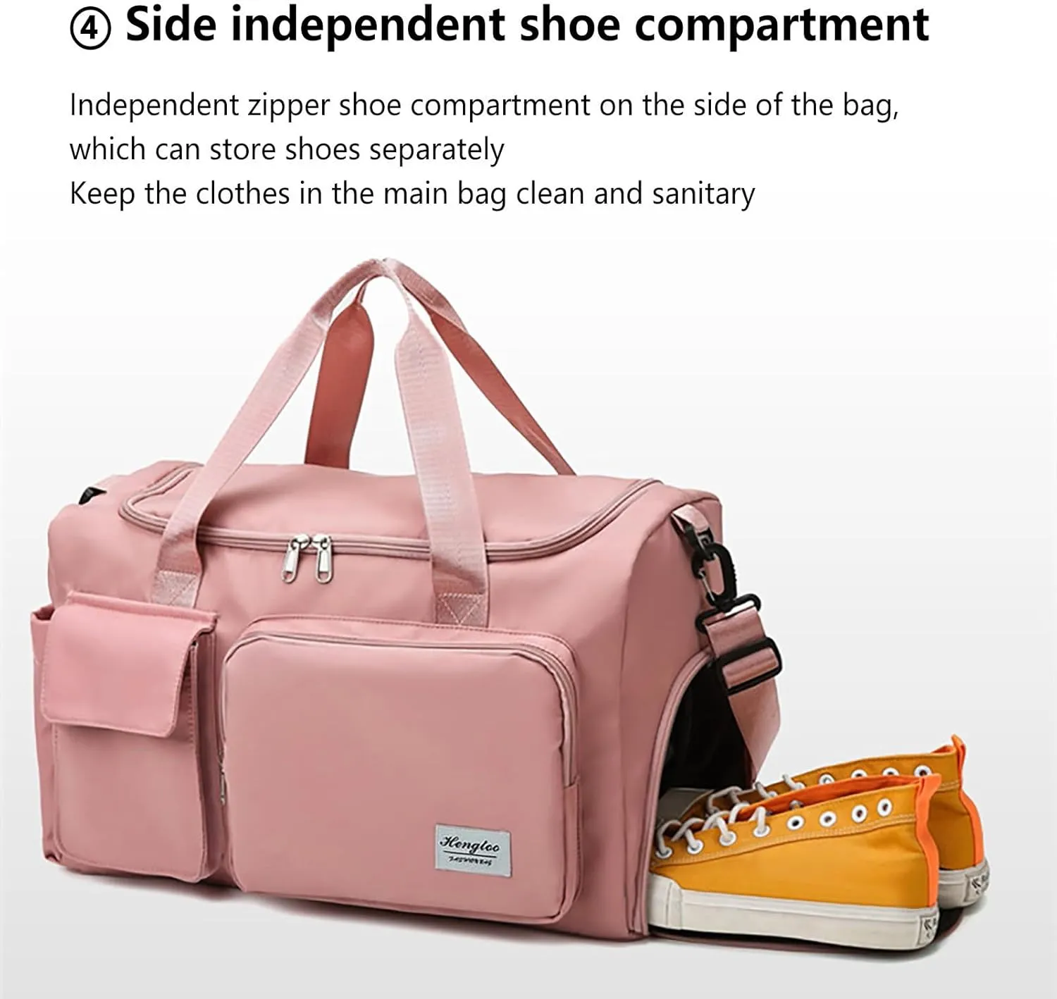 Gym Bag Women with Shoes Compartment,28L Travel Duffel Bags,Reusable Duffle Bag for Workout Yoga Travel Sports