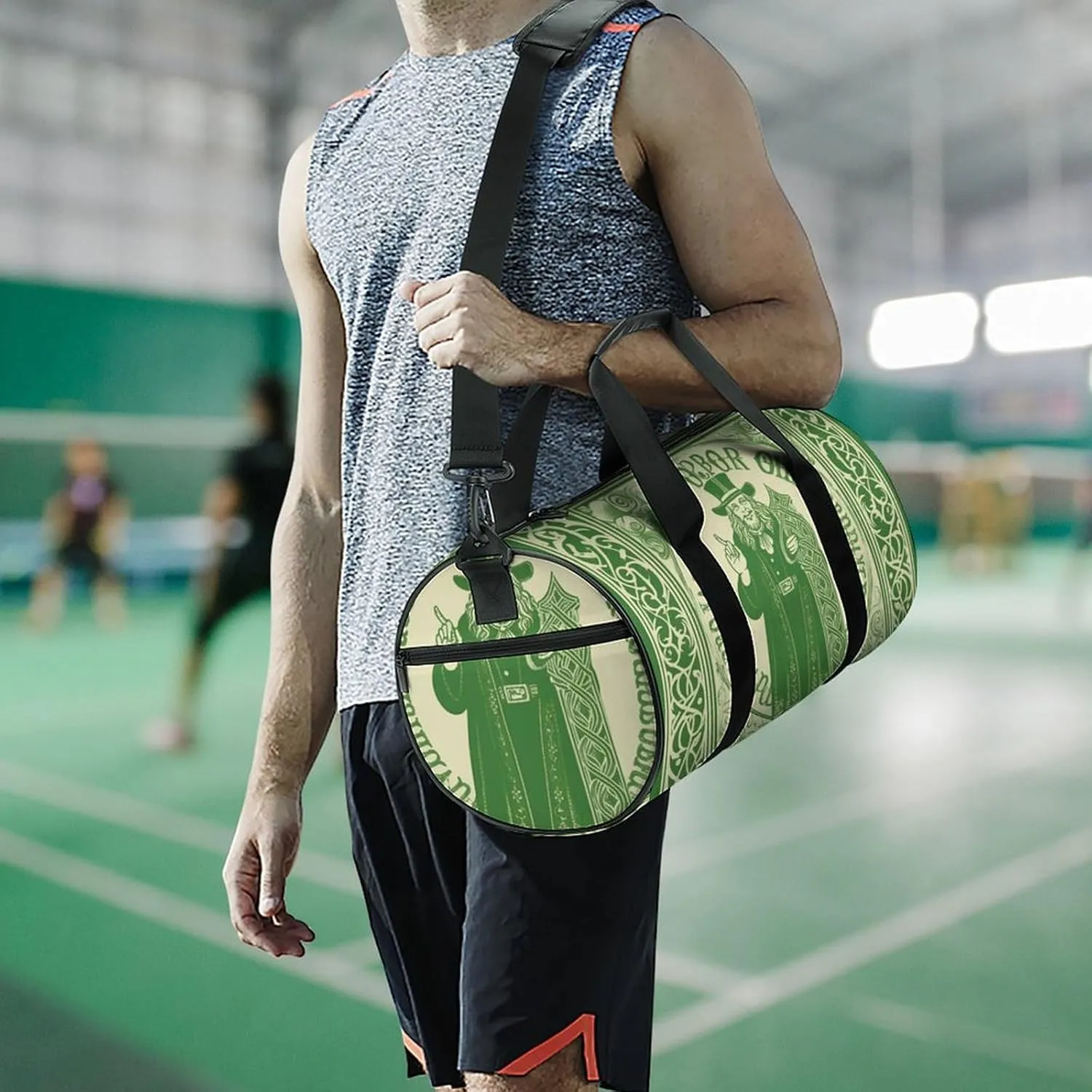 Gym Bags for Men Women Irish Blessing St Patrick's Day Duffle Bag Travel Overnight Bag with Shoe Compartment Tote Bags