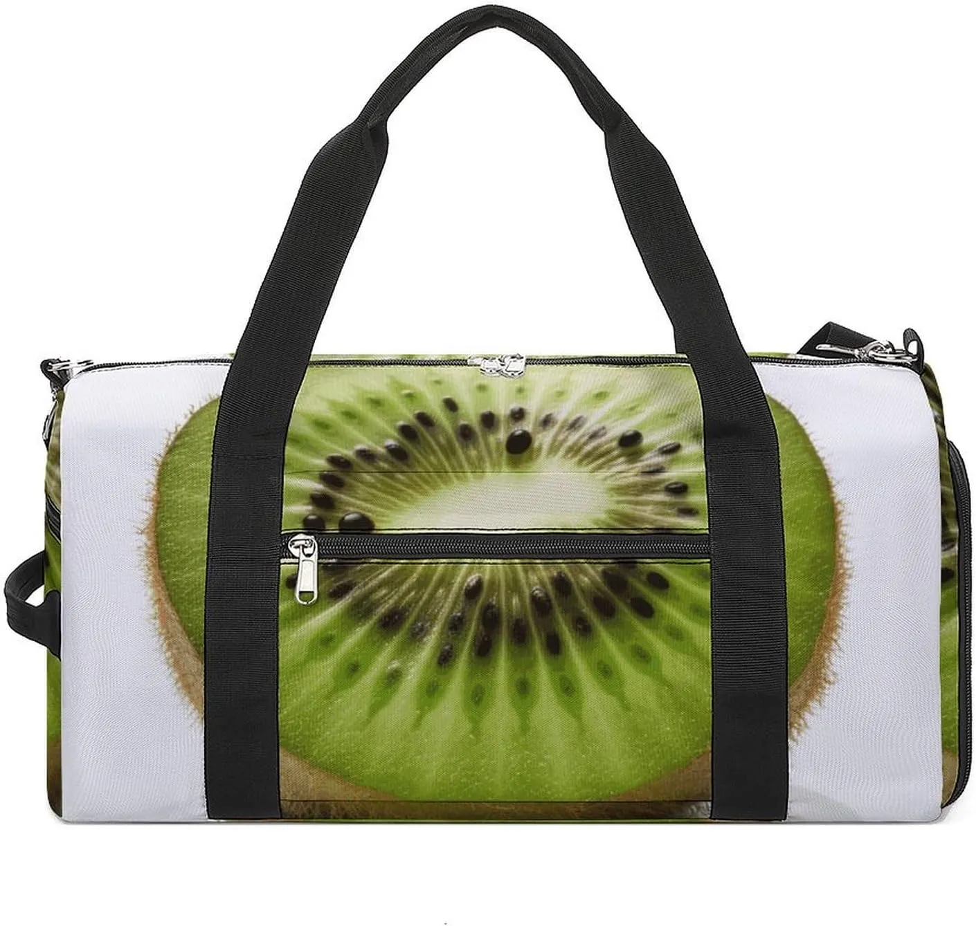 Gym Bags Small Green Kiwi Duffel Bag Overnight Bag with Shoe Compartment Carryon Bag for Men Women