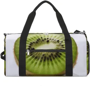 Gym Bags Small Green Kiwi Duffel Bag Overnight Bag with Shoe Compartment Carryon Bag for Men Women