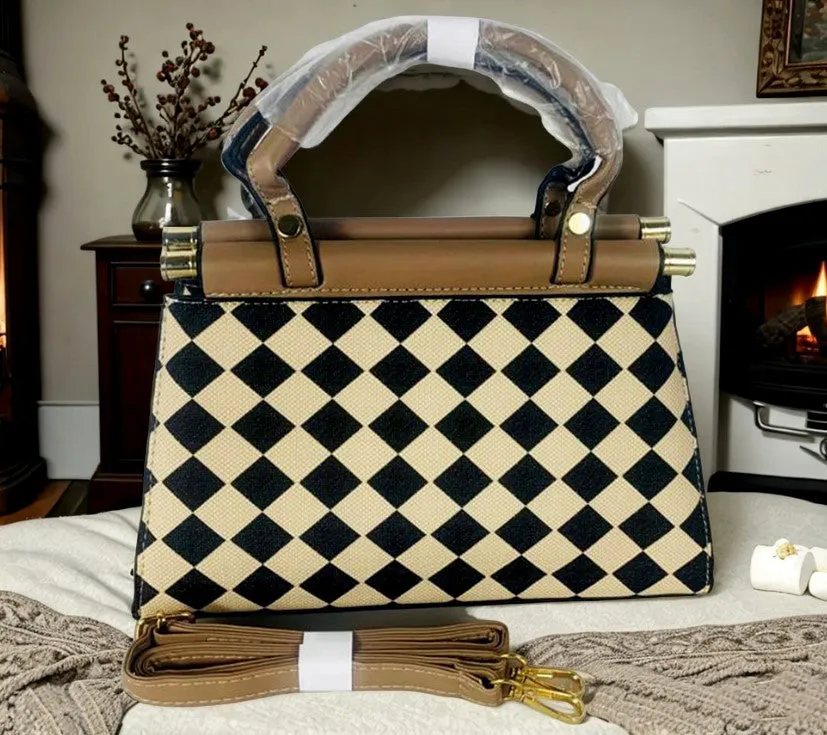 H1496 - Checkered Fashion Shoulder Bag