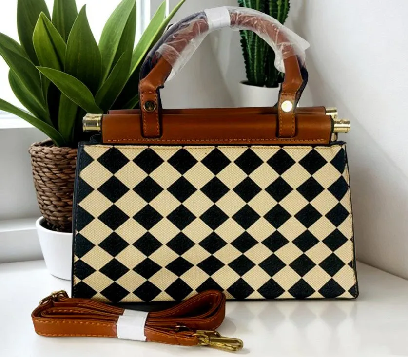 H1499 - Checkered Fashion Shoulder Bag