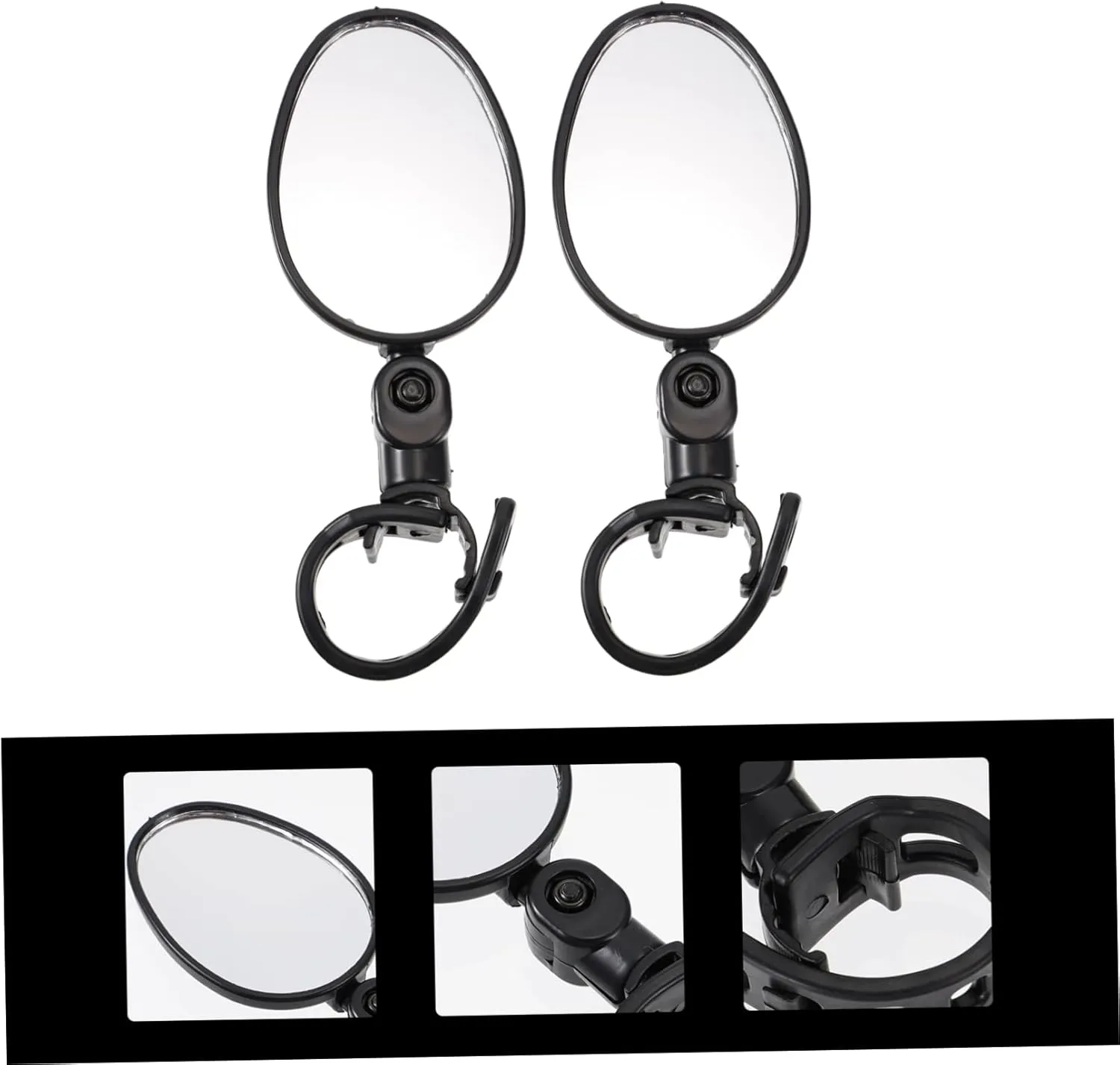 HANABASS 4pcs Rearview Handlebar Mirror for High Definition Bike Accessory Easy to Install for Folding Road Mountain