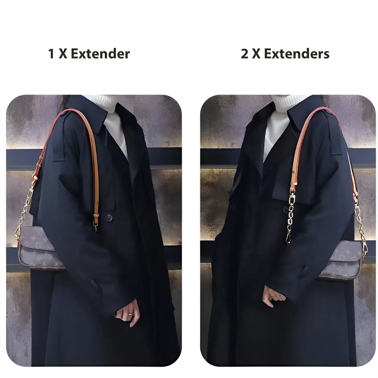 Handbag Strap Extender for Luxury Bags - Gold or Silver Color