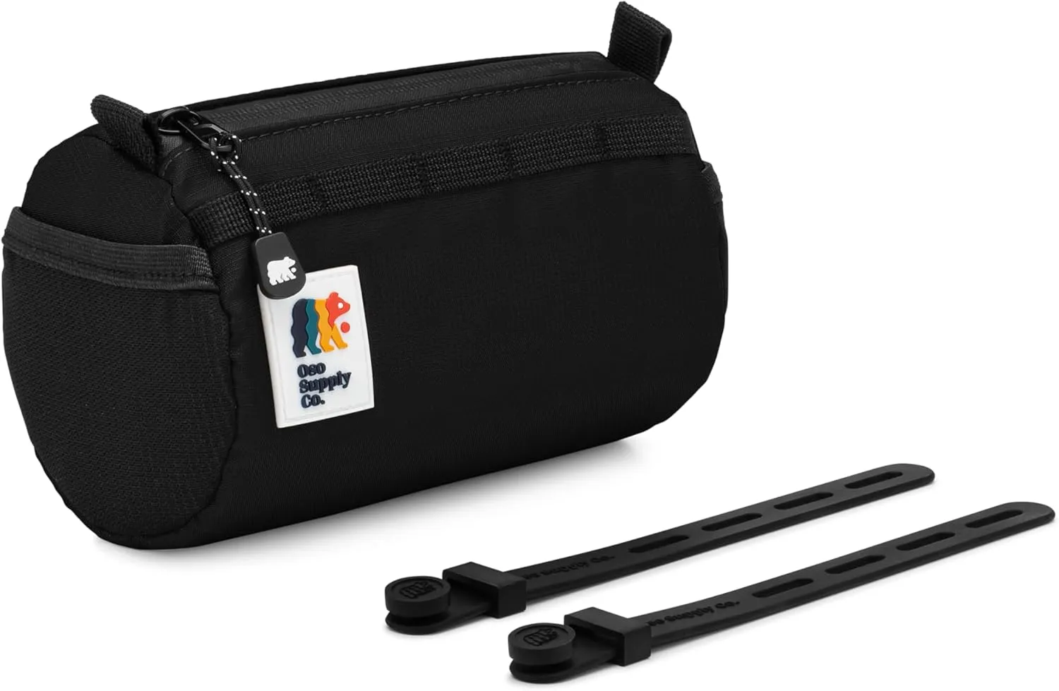 Handlebar Bike Bag – Water-Resistant Hard Shell with Quick-Access Zipper, Side Mesh Pockets, and Spacious Storage – Ideal for Cycling, Commuting, and Adventure Rides (Black)