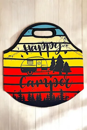 Happy Camper Print Insulated Lunch Bag