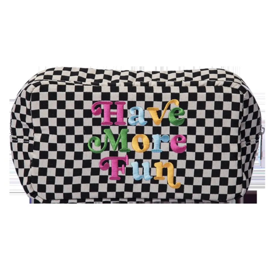 Have More Fun Checkered Bag