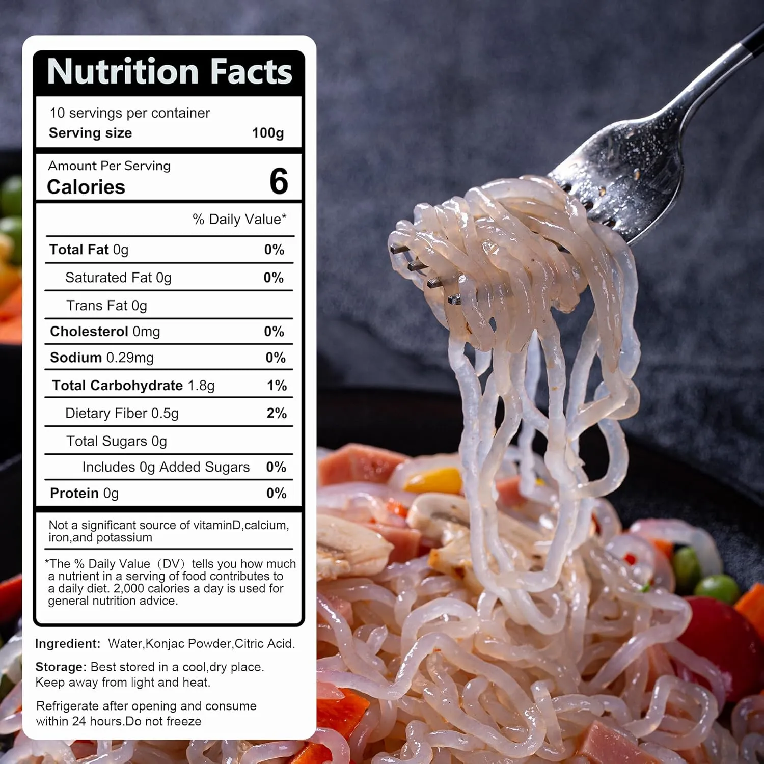 Hethstia Konjac Noodle Low Carb Pasta Shirataki Spaghetti – 56.5 Oz Pre-Cooked Instant Konjac Ramen, Healthy, Low Calorie, Gluten-Free, Fat-Free, 0 Sugar, Vegan, Keto & Paleo-Friendly, 10 Packs