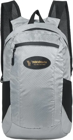 Hiking Daypacks for Women Waterproof Backpacks 15L Lightweight Packable Men Small Outdoor Sports Fan Multipurpose Travel Camping Bags Light Grey